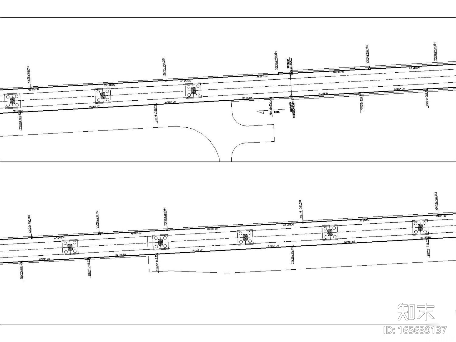 [广东]城市轨道交通线路给排水消防施工图设计（共18站）cad施工图下载【ID:165639137】