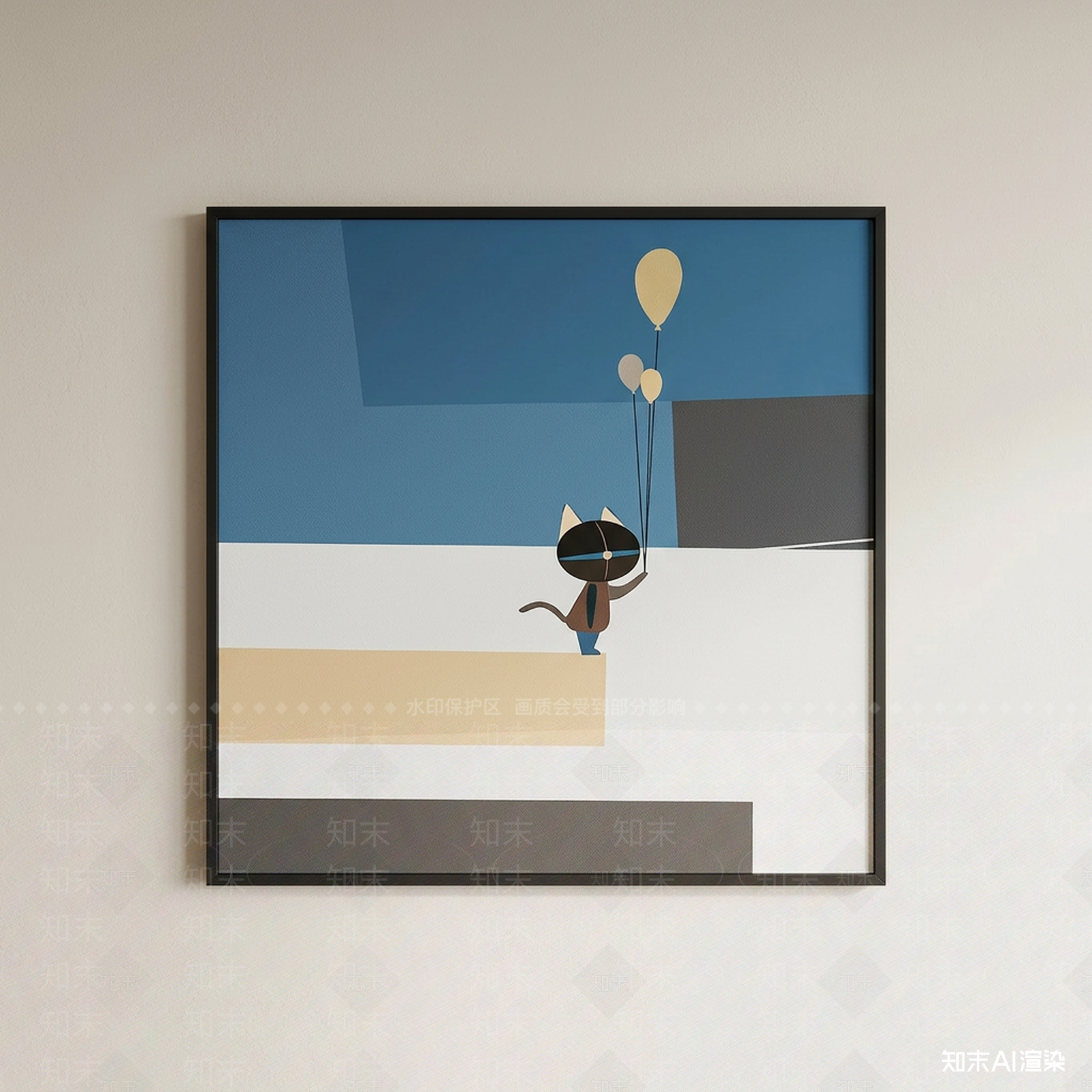 设计感挂画挂画SU模型下载【ID:1227280728】