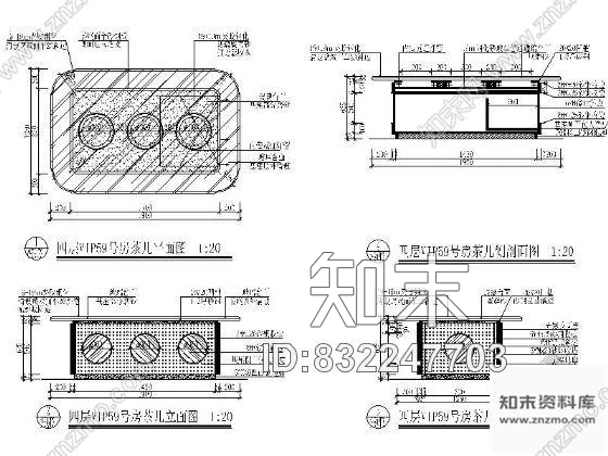 图块/节点KTV包房茶几详图施工图下载【ID:832247703】