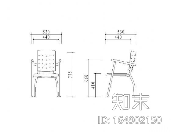 办公椅设计图块施工图下载【ID:164902150】