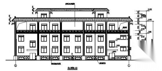 某四层办公楼建筑施工图cad施工图下载【ID:151434195】