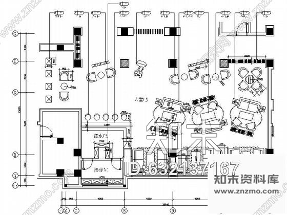 施工图江苏学员宿舍楼现代大堂吧装修施工图cad施工图下载【ID:632137167】