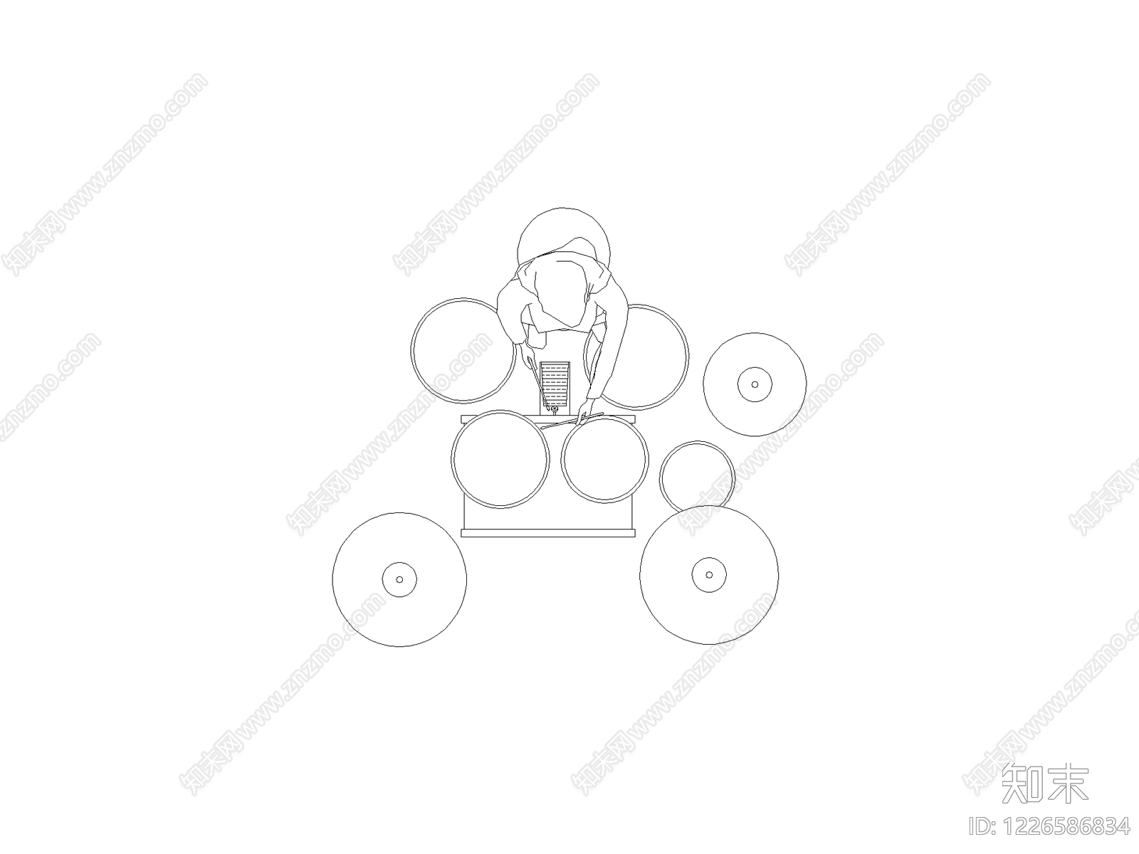 现代桌子CAD图纸