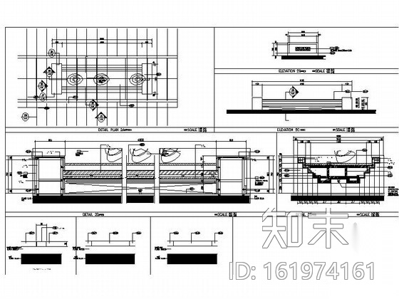 [北京]品牌酒店大堂室内装修施工图cad施工图下载【ID:161974161】