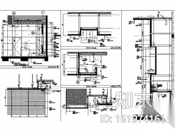 [北京]品牌酒店大堂室内装修施工图cad施工图下载【ID:161974161】