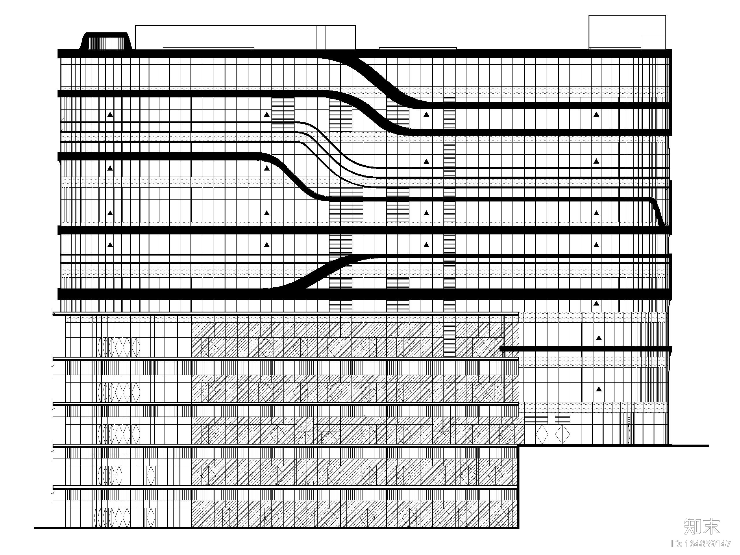 重庆知名地产高层商业综合楼建筑施工图cad施工图下载【ID:164859147】