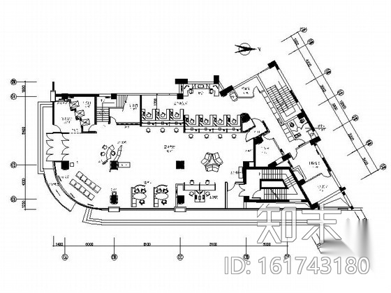 [北京]现代综合金融服务机构国际支行装修施工图施工图下载【ID:161743180】