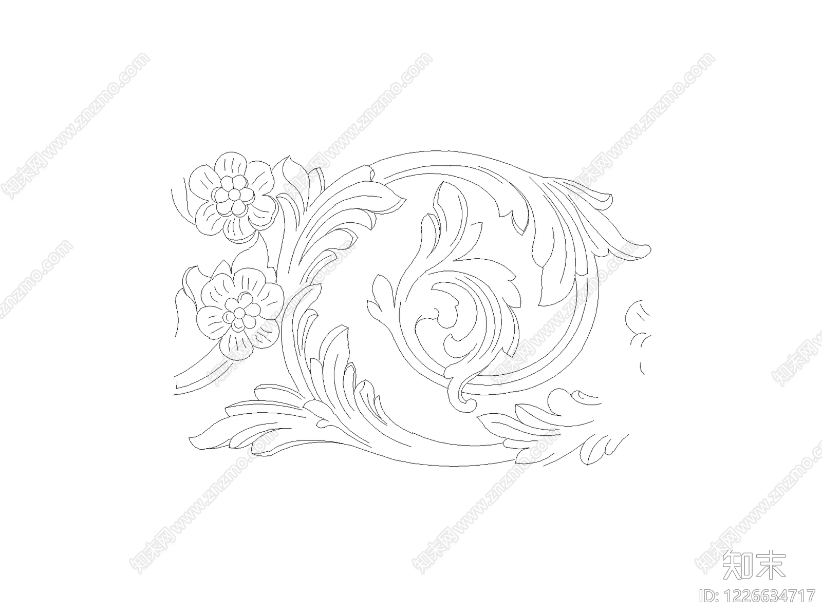 欧式雕塑装饰构件CAD图纸