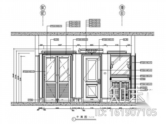 [北京]高级度假酒店标准客房室内装修竣工图cad施工图下载【ID:161907105】