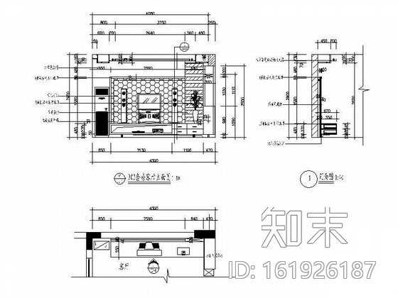 [广东]两套三居户型装修图cad施工图下载【ID:161926187】