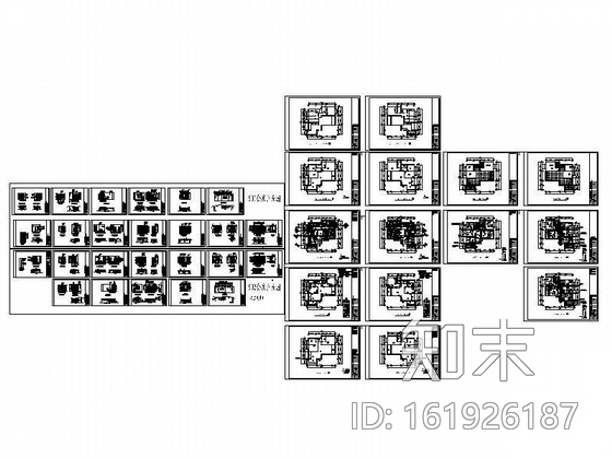 [广东]两套三居户型装修图cad施工图下载【ID:161926187】