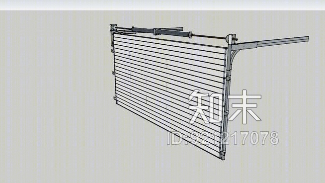 16’×8’隔热钢商业车库门SU模型下载【ID:921217078】