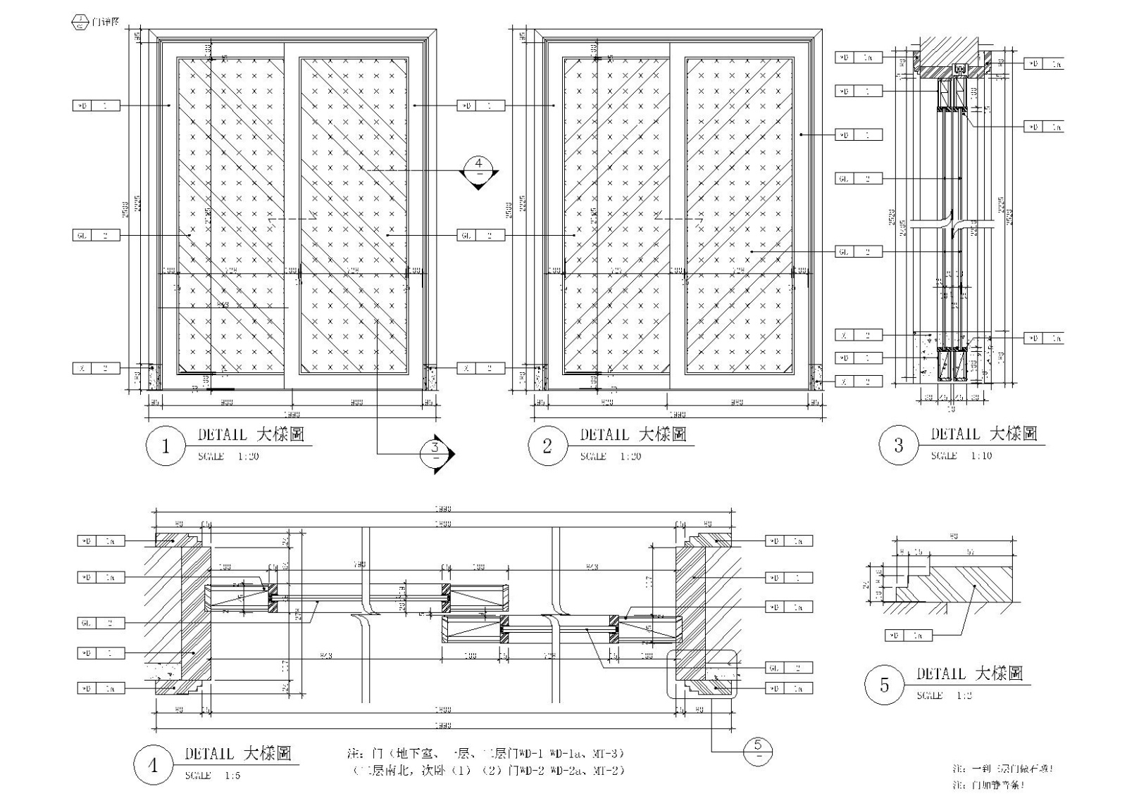 上海松江1100㎡新中式私人别墅CAD施工图cad施工图下载【ID:160494110】