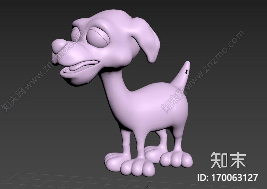 卡通Q狗3d打印模型下载【ID:170063127】