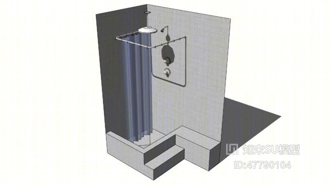 淋浴间SU模型下载【ID:47790104】