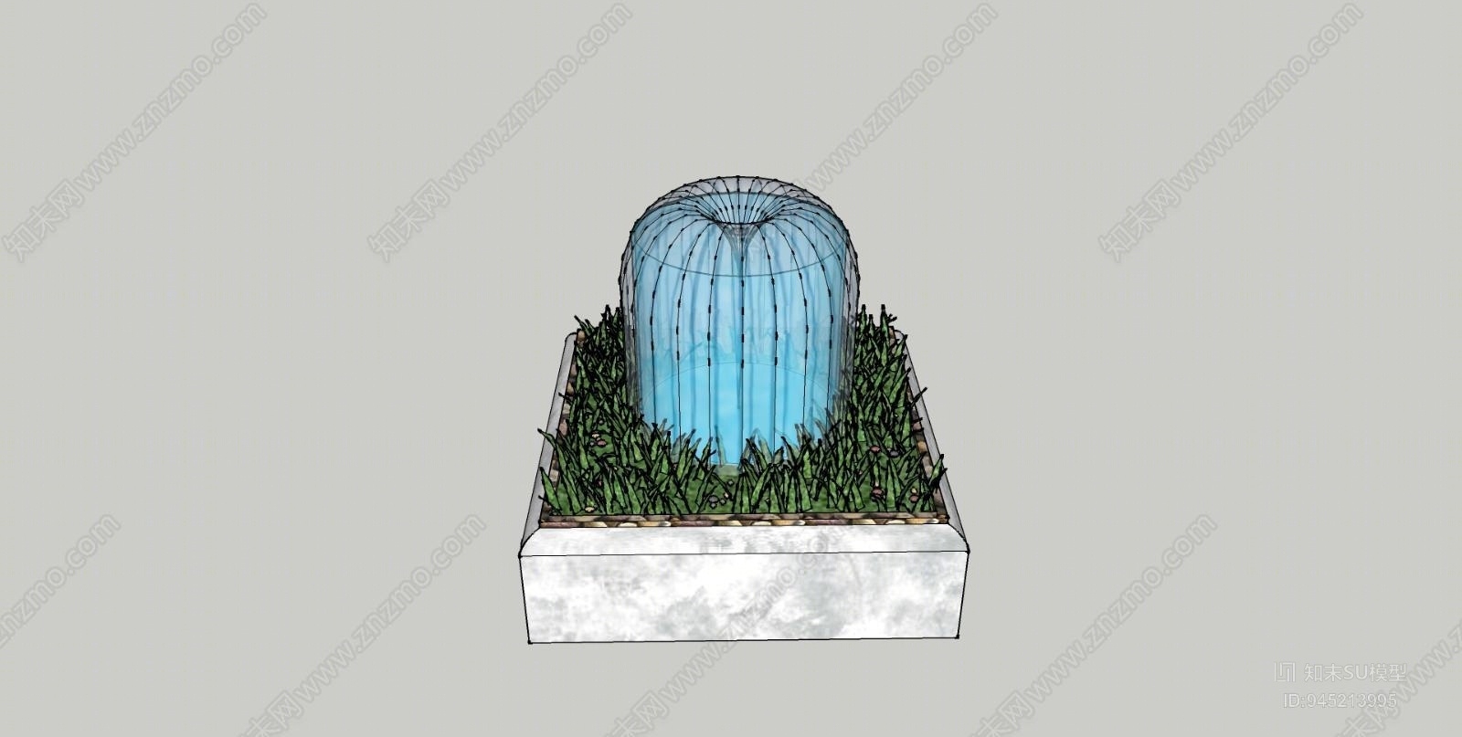 欧式园林景观小喷泉SU模型下载【ID:945213995】