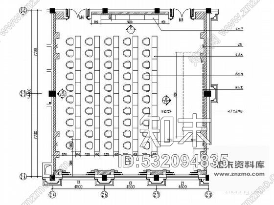 施工图酒店豪华A型会议室装修图cad施工图下载【ID:532094835】