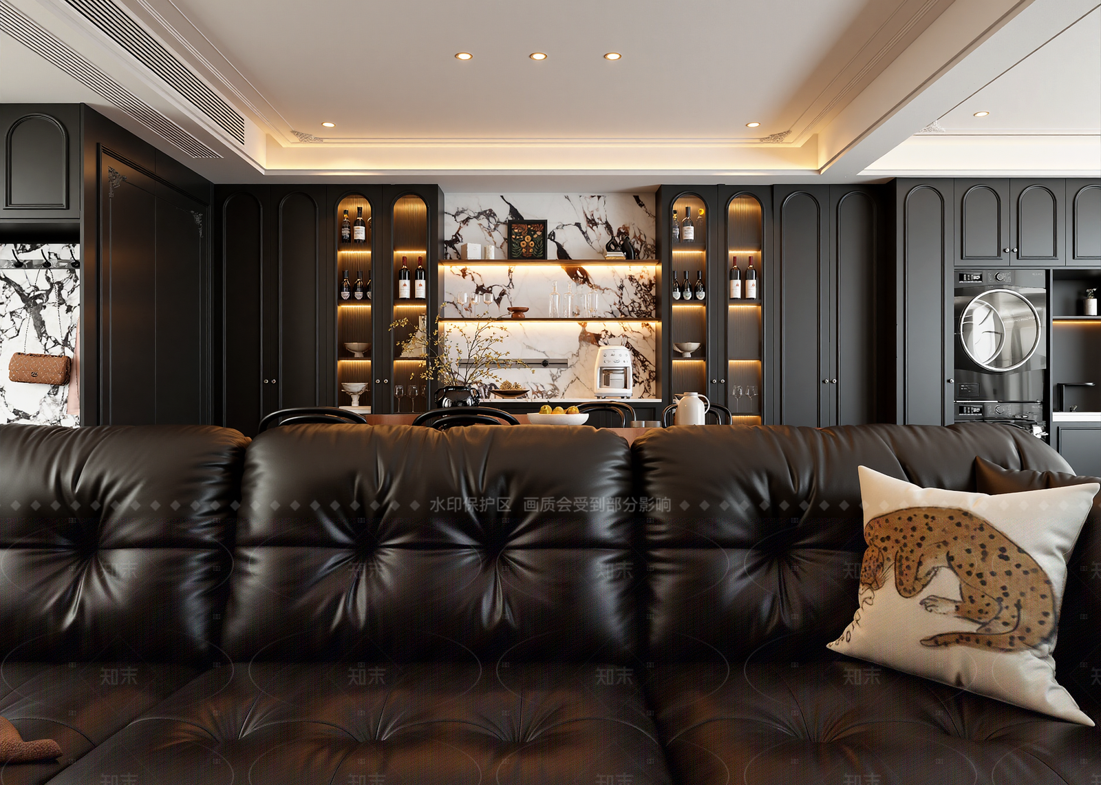 法式民宿大厅3D模型下载【ID:1214999207】