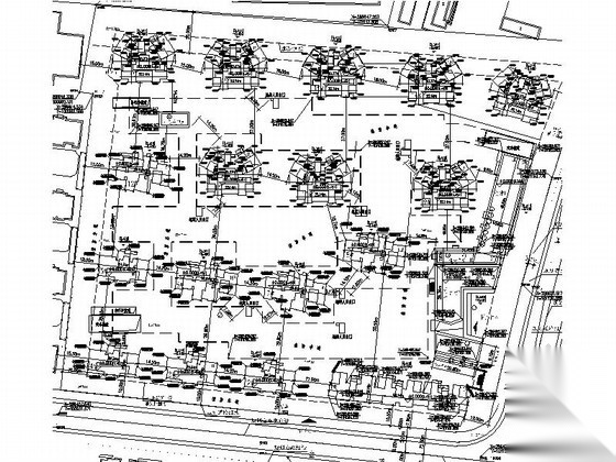 [天津]某花园住宅区规划施工图cad施工图下载【ID:167262130】