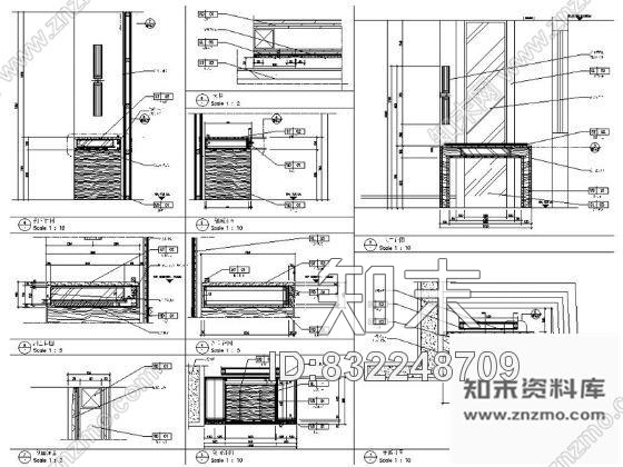 图块/节点酒店套房梳妆台详图施工图下载【ID:832248709】