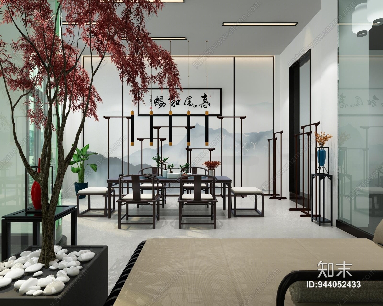 新中式休闲娱乐清吧3D模型下载【ID:944052433】