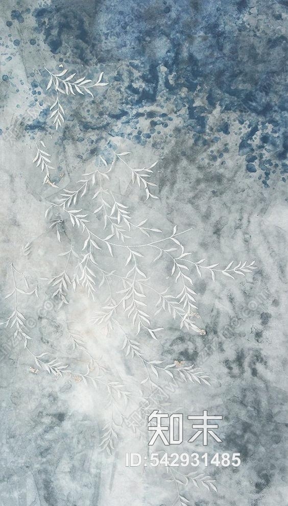 蓝色地毯新中式贴图下载【ID:542931485】