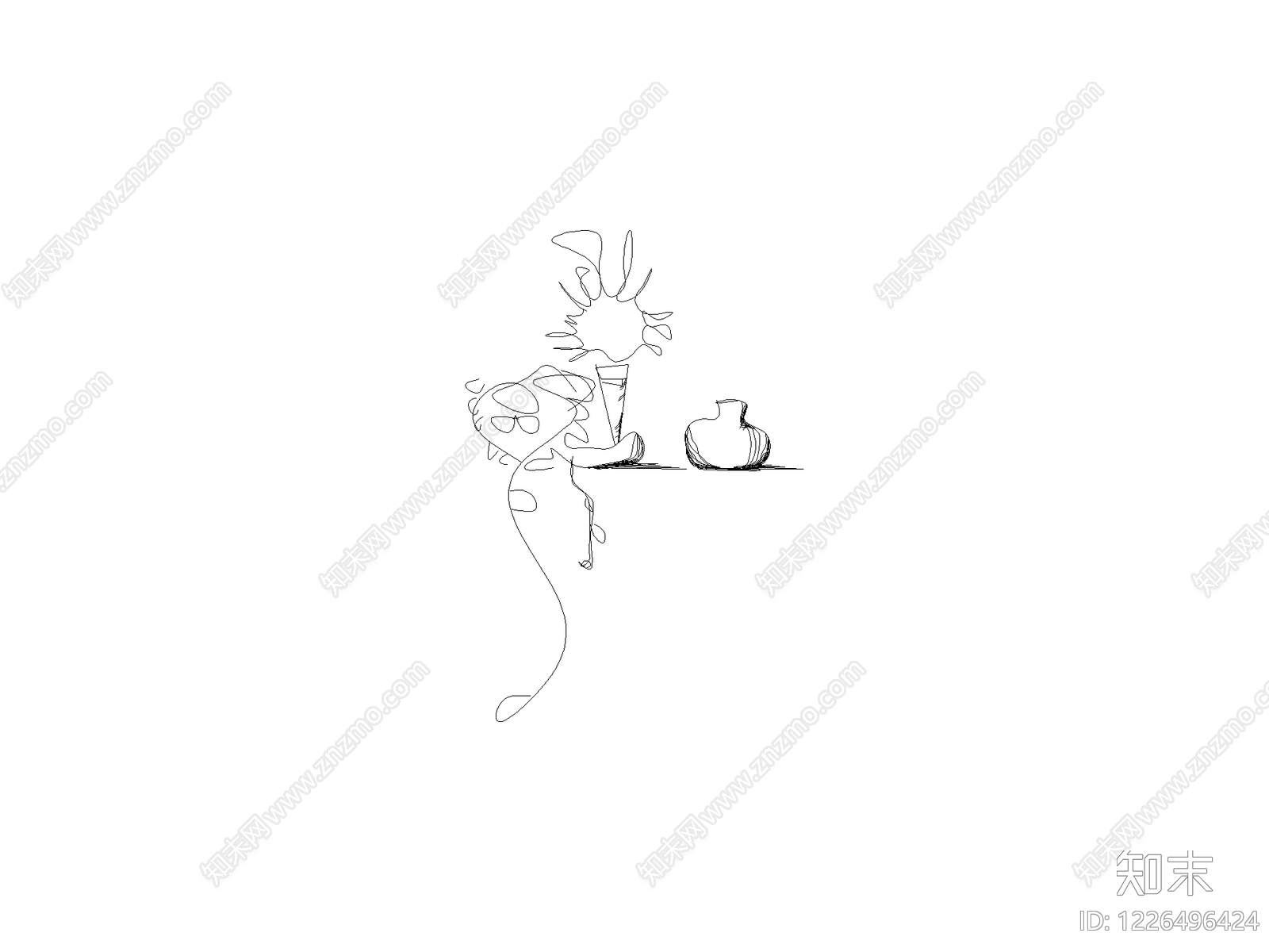 摆件cad施工图下载【ID:1226496424】