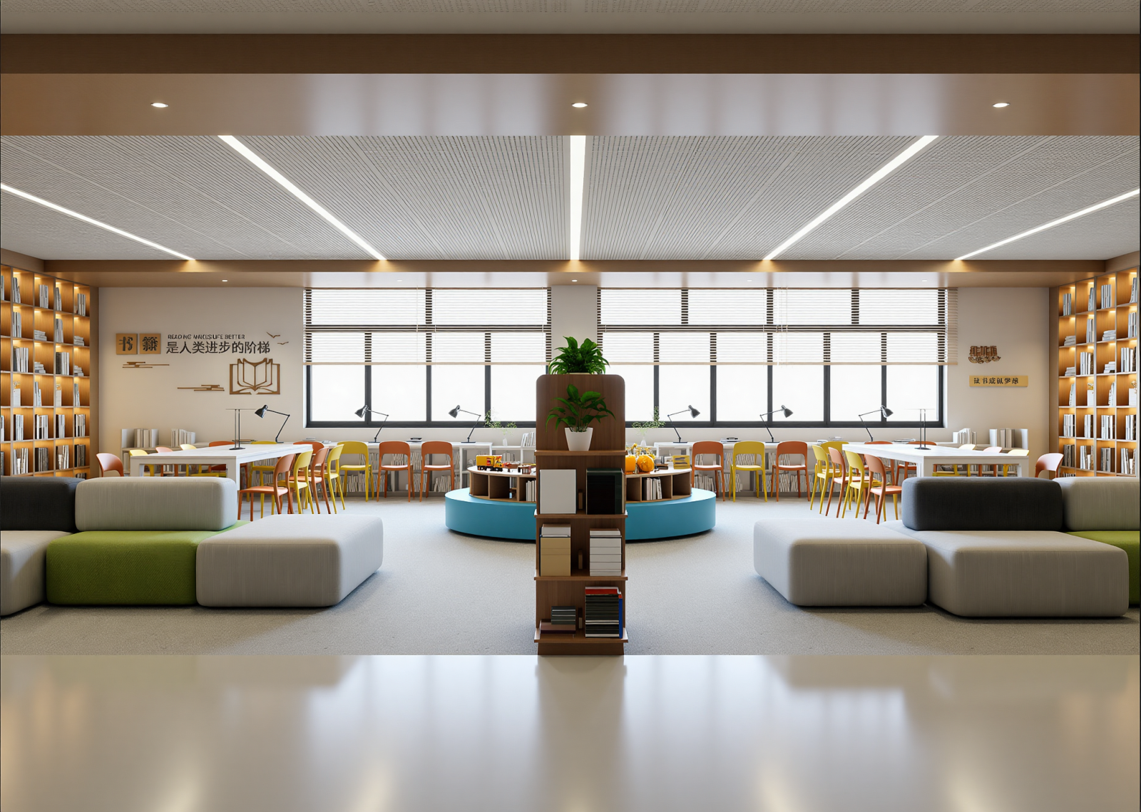 现代图书馆3D模型下载【ID:1215065340】