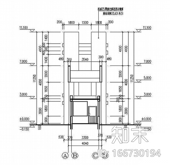 某小学校大门建筑电路给排水施工图cad施工图下载【ID:166730194】