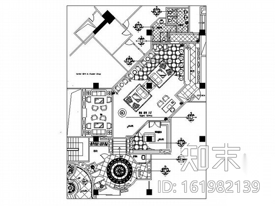 [沈阳]某酒店华丽雪茄吧室内装修图cad施工图下载【ID:161982139】