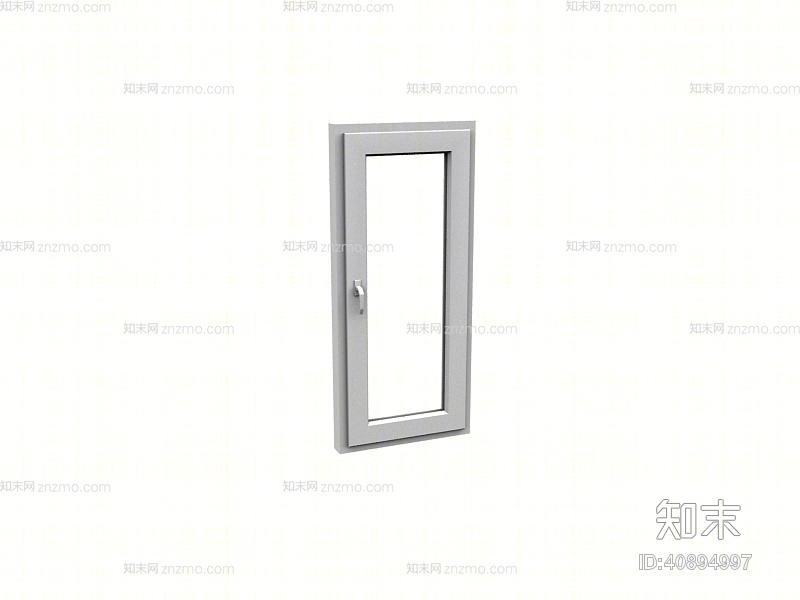 现代长方形玻璃平开窗3D模型下载【ID:40894997】