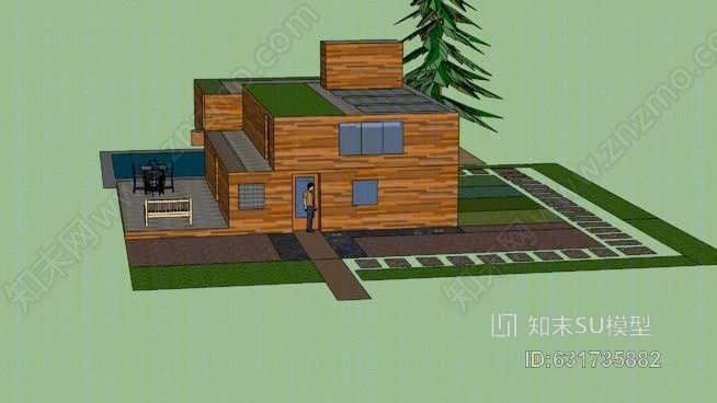 生态住宅SU模型下载【ID:631735882】