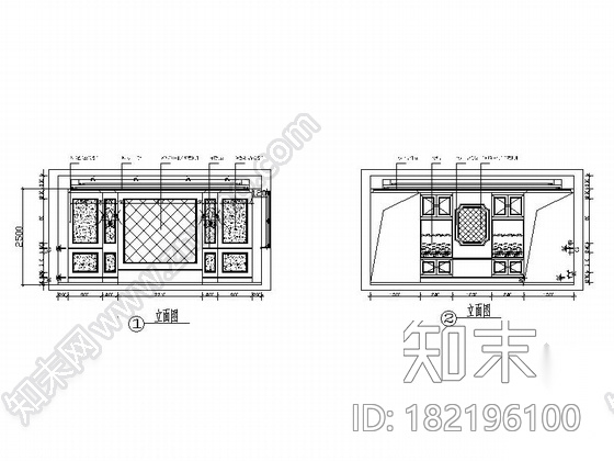 [深圳]某简欧设计风格三室两厅装修图cad施工图下载【ID:182196100】