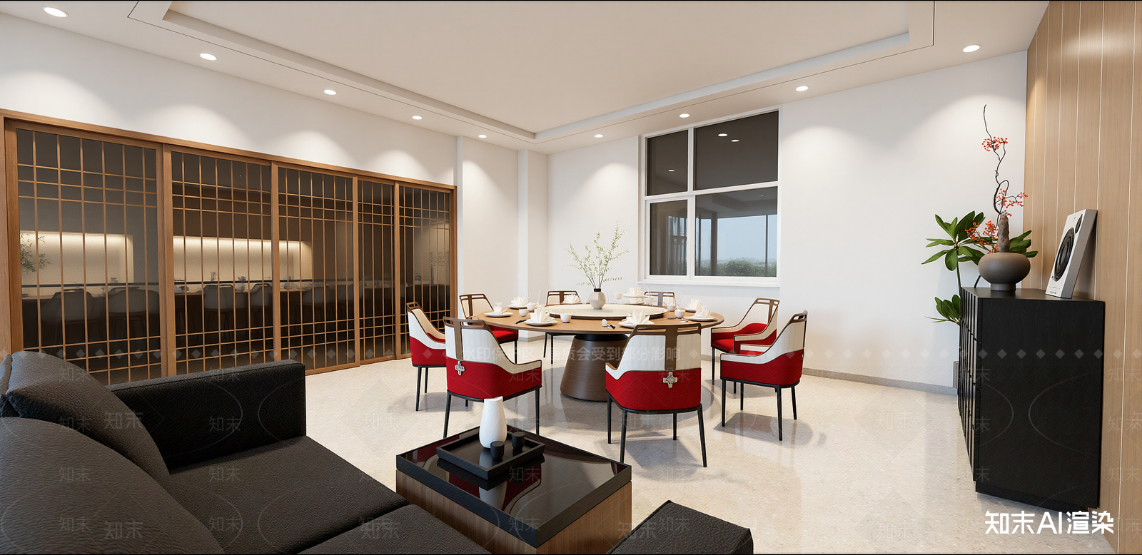新中式快餐店SU模型下载【ID:1216057614】