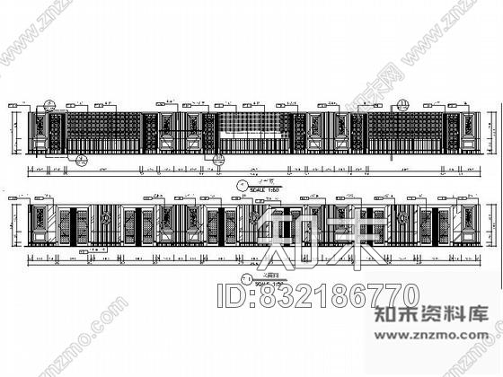 超五星酒店多功能厅立面详图cad施工图下载【ID:832186770】