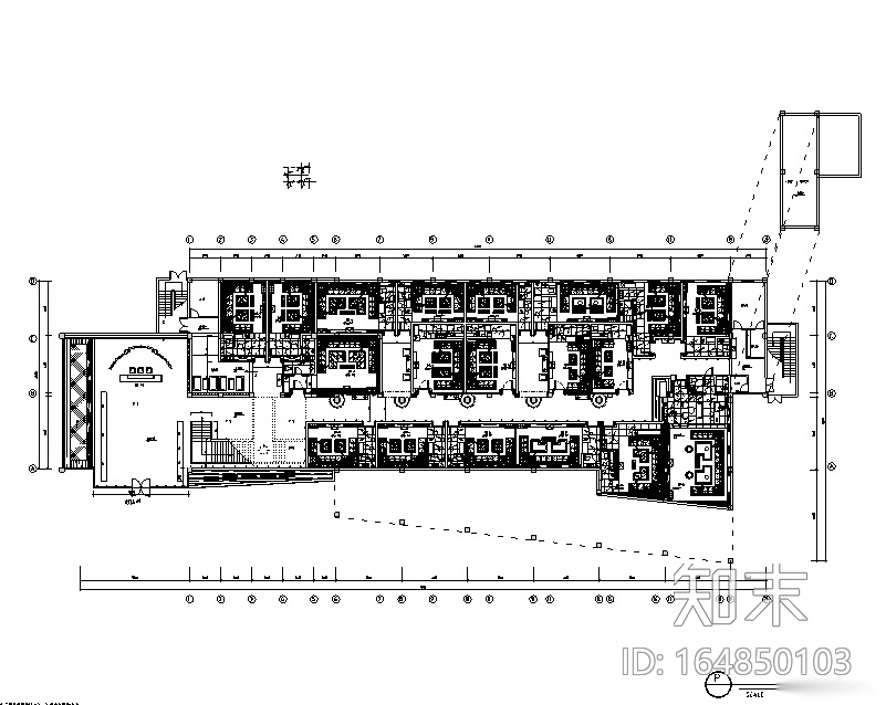 皇家一号夜总会空间设计施工图（另附效果图）cad施工图下载【ID:164850103】