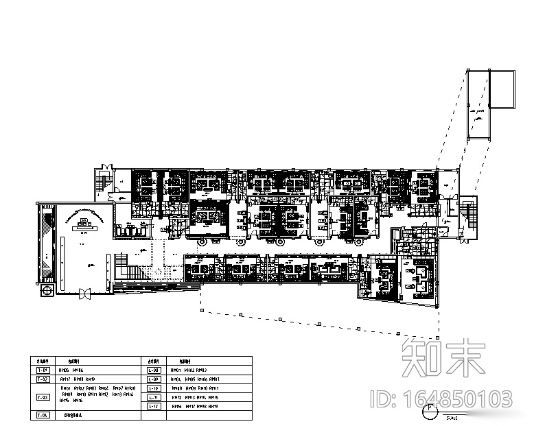 皇家一号夜总会空间设计施工图（另附效果图）cad施工图下载【ID:164850103】