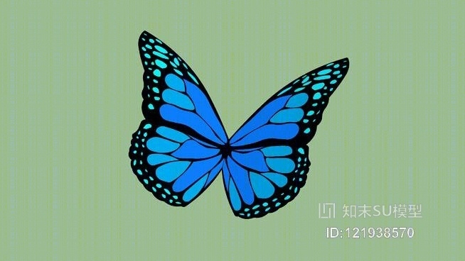 黑脉金斑蝶SU模型下载【ID:121938570】