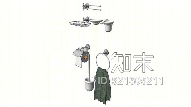 传统卫浴设备SU模型下载【ID:521505211】