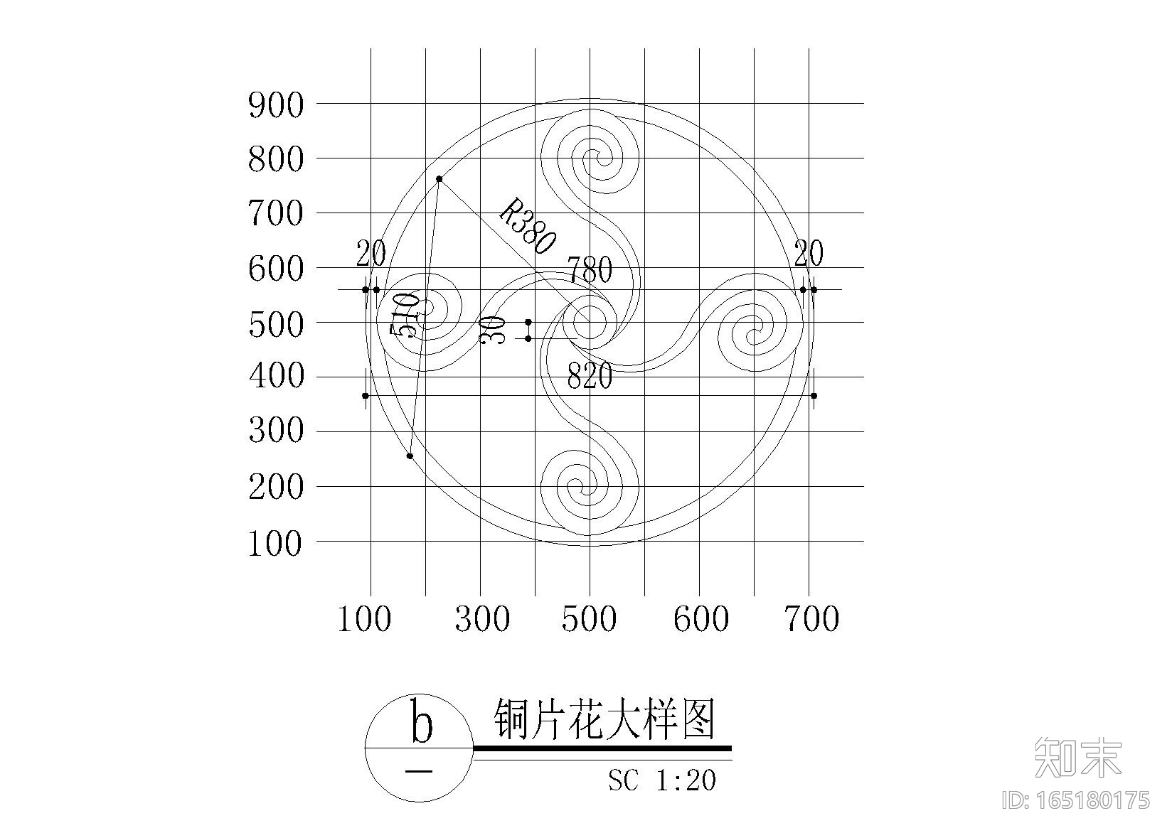 酒店栏杆扶手详图cad施工图下载【ID:165180175】