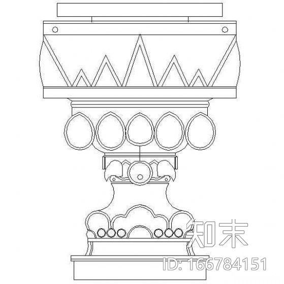 西式柱头cad施工图下载【ID:166784151】