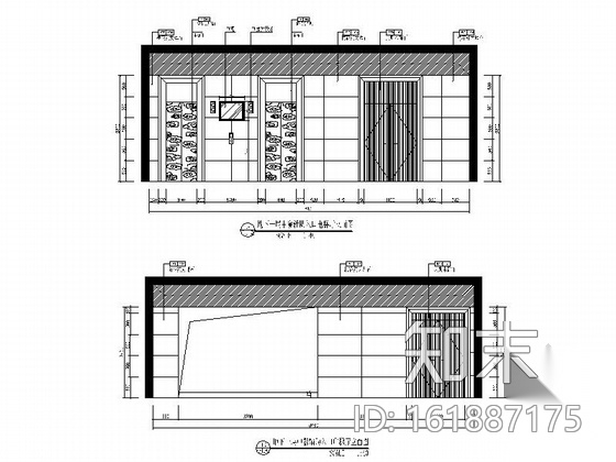 [广东]现代五星级国际大酒店中餐厅室内装修施工图施工图下载【ID:161887175】