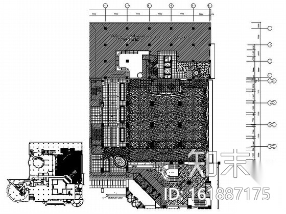 [广东]现代五星级国际大酒店中餐厅室内装修施工图施工图下载【ID:161887175】