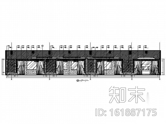 [广东]现代五星级国际大酒店中餐厅室内装修施工图施工图下载【ID:161887175】