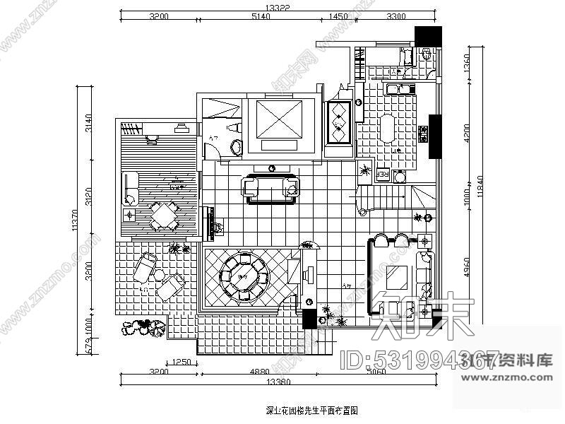 施工图某休闲别墅全套装修图cad施工图下载【ID:531994367】