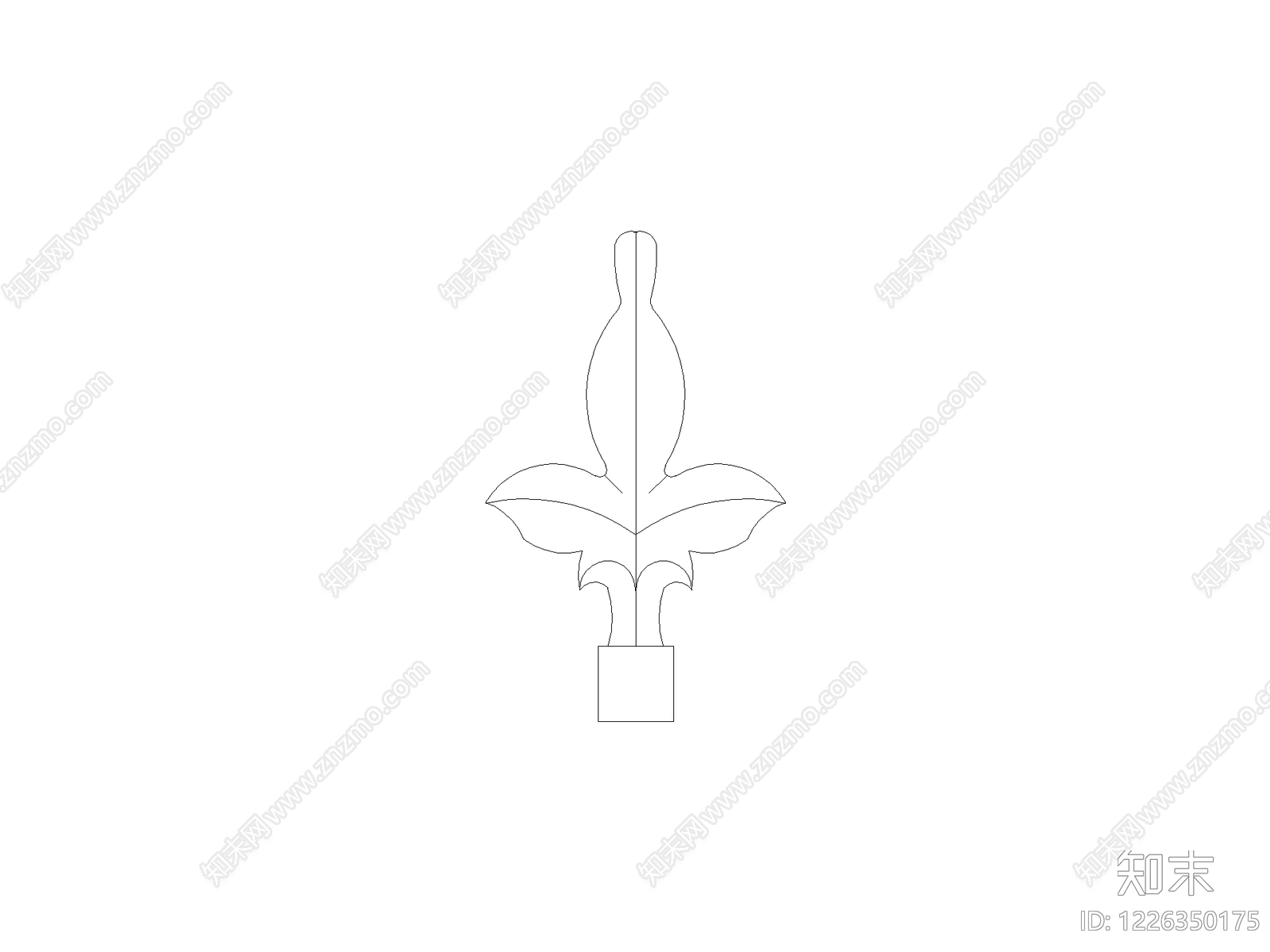 现代绿植CAD图纸