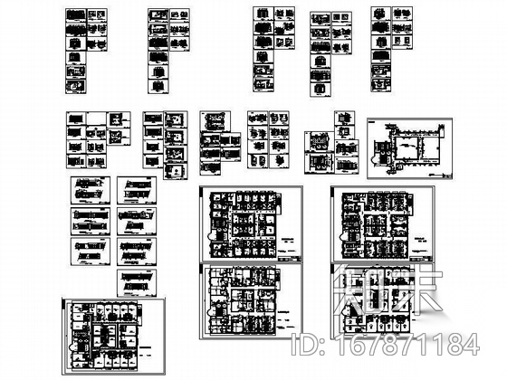 商务酒店客房设计装修图施工图下载【ID:167871184】