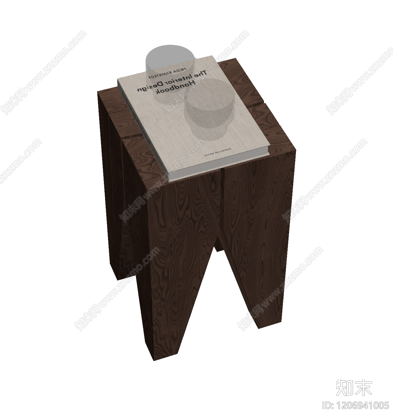 木质造型凳带书3D模型下载【ID:1206941005】