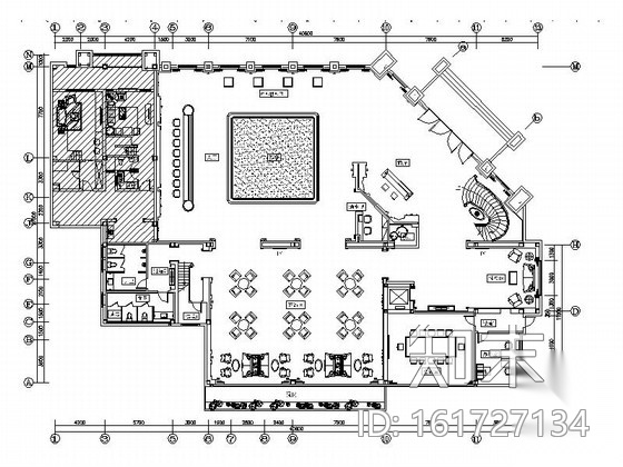 [江苏]名师设计豪华欧式风格售楼处室内装修施工图施工图下载【ID:161727134】