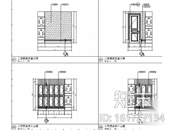 [江苏]名师设计豪华欧式风格售楼处室内装修施工图cad施工图下载【ID:161727134】